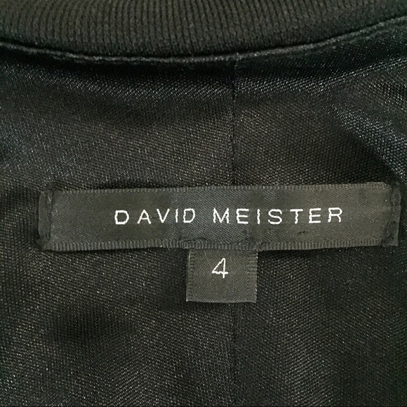 David Meister Black Ruched Halter Dress - Picture 6 of 9